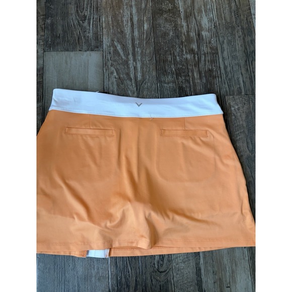 New Callaway TRUESCUPLT Golf Skort Skirt Orange Women's Size Large Dry 12 14 - Picture 8 of 9